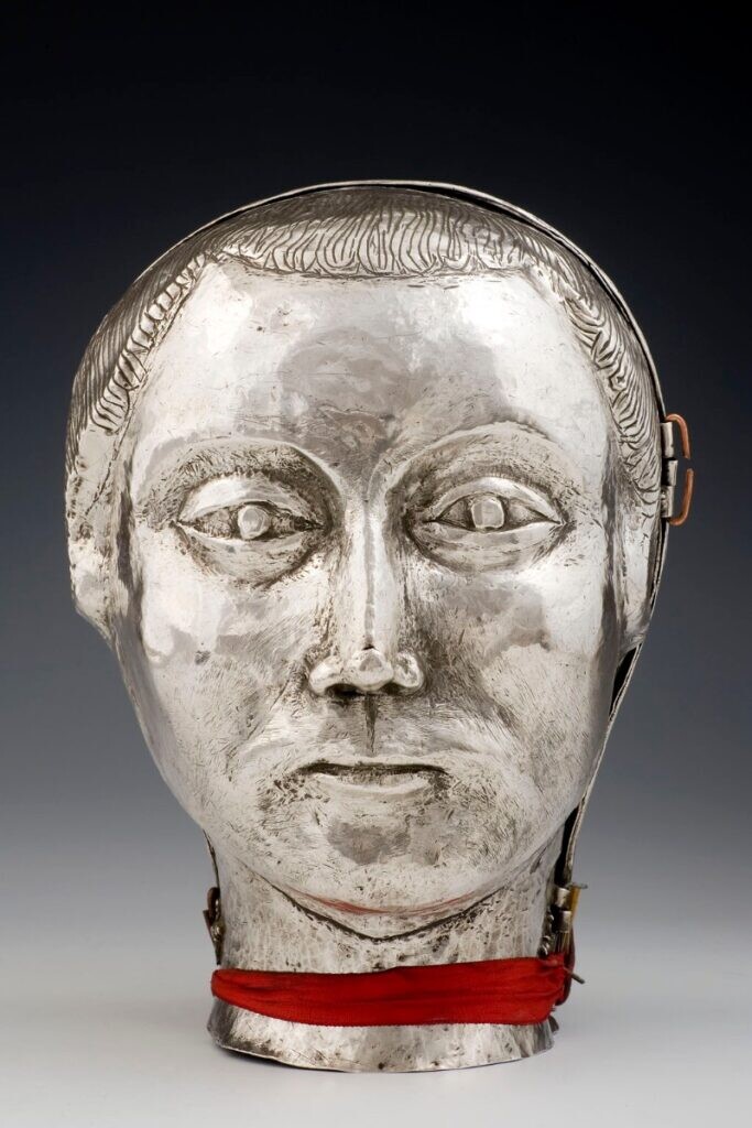 Silver reliquary mask associated with Blessed Gerland