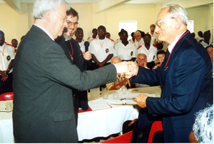 Presentation of the Badge of Honour to Father Albert Herold O.S.B.