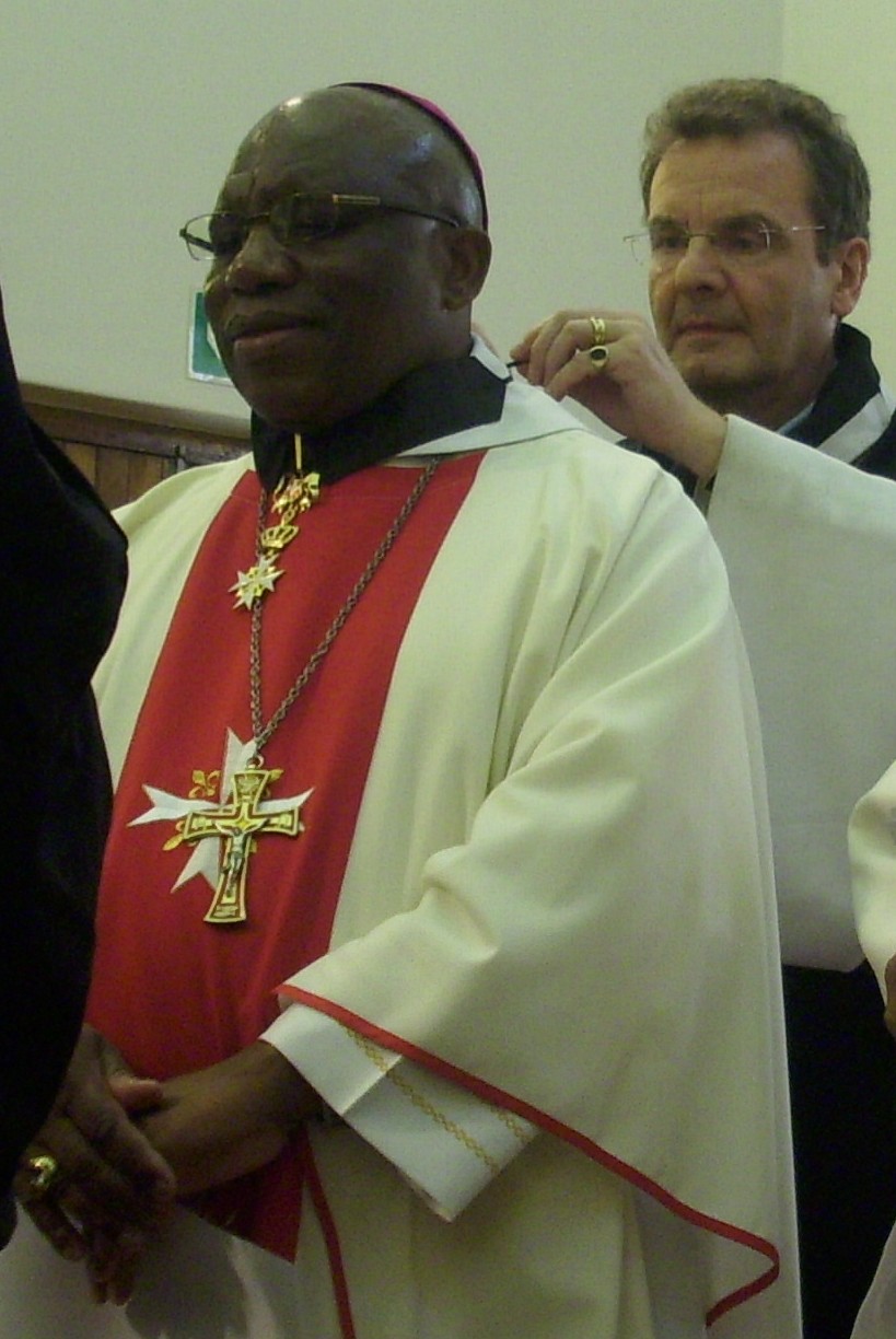 Bishop Xolelo Thaddeus Kumalo in the choir dress of a Conventual Chaplain ad honorem