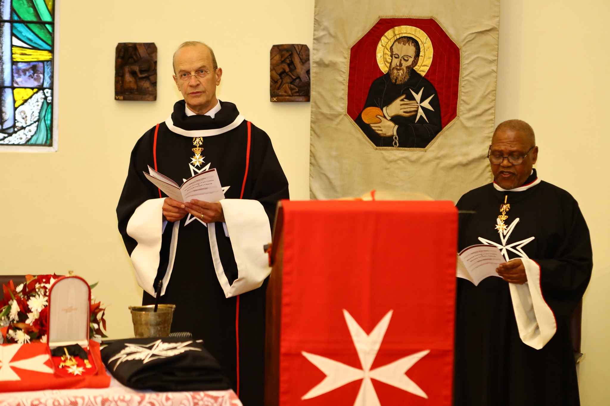 Major General Dr Josef D. Blotz at the altar during the celebration