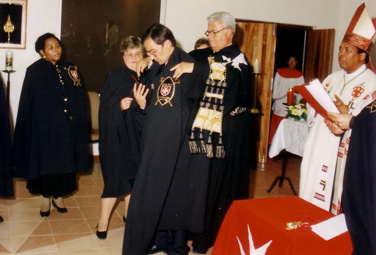 Frà Ludwig Hoffmann von Rumerstein admitting Johannes Lagleder as an Honorary Dedicated Member of the Brotherhood of Blessed Gérard