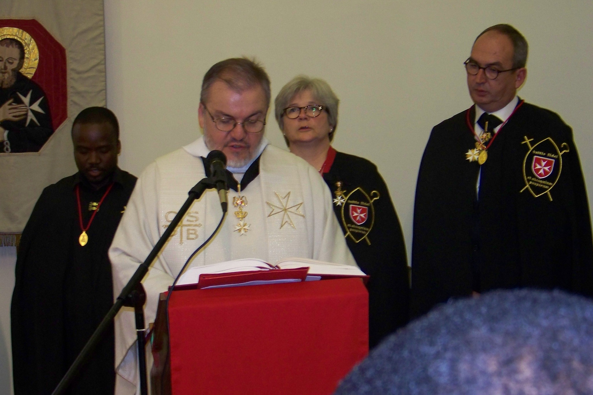 Maria Theresia and Hans Peter Rehder with Father Gérard on 28 October 2012