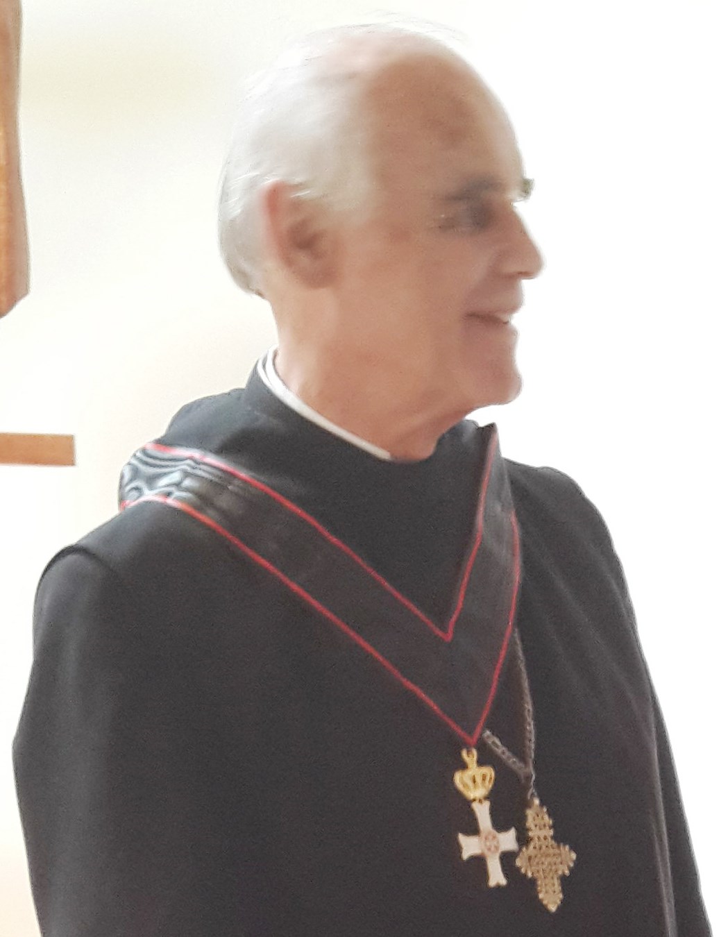 Abbot Godfrey Sieber wearing the Grand Cross pro piis meritis