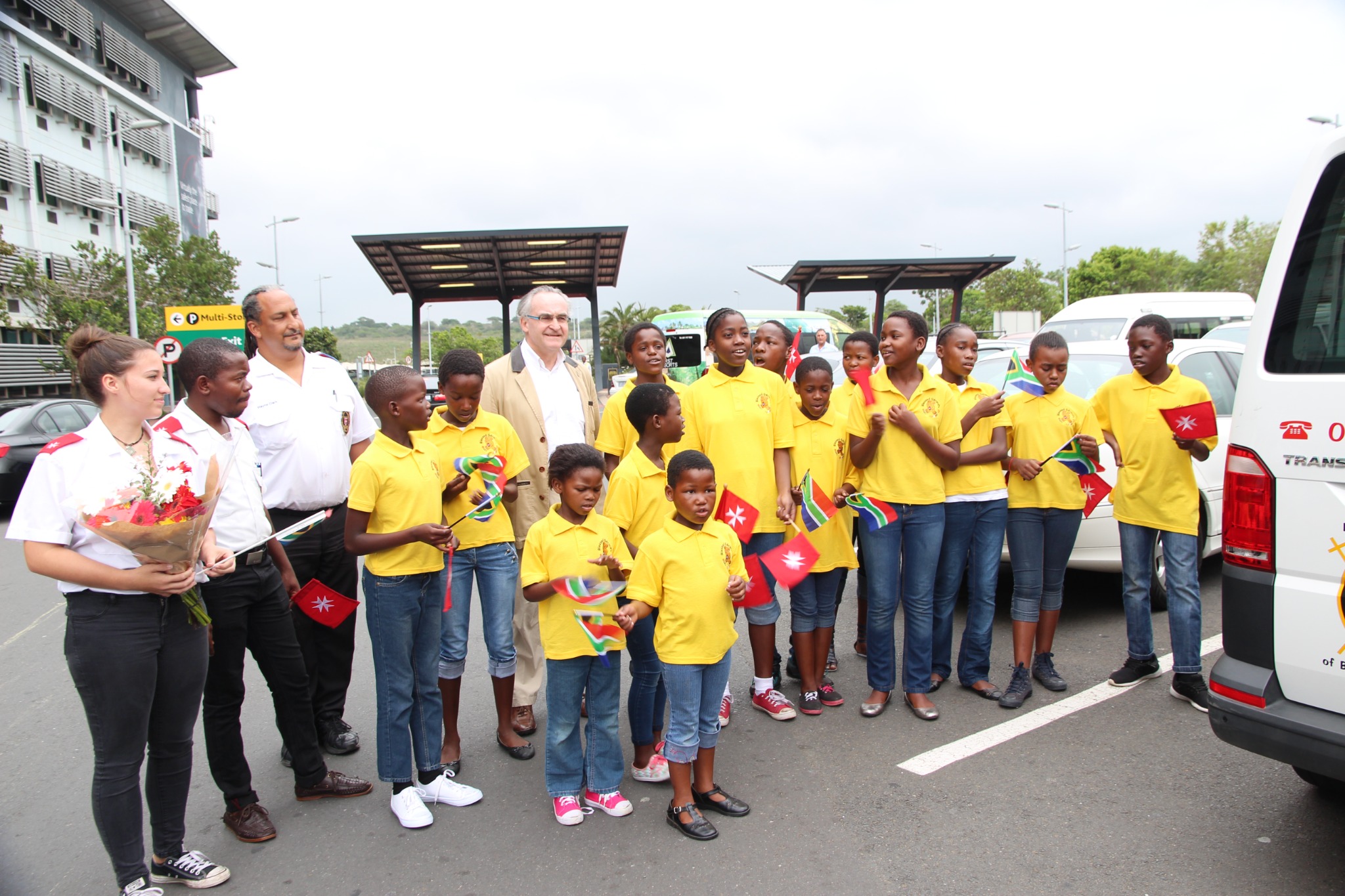 Children of the Brotherhood welcoming Dominique Prince de La Rochefoucauld-Montbel on 24 October 2017