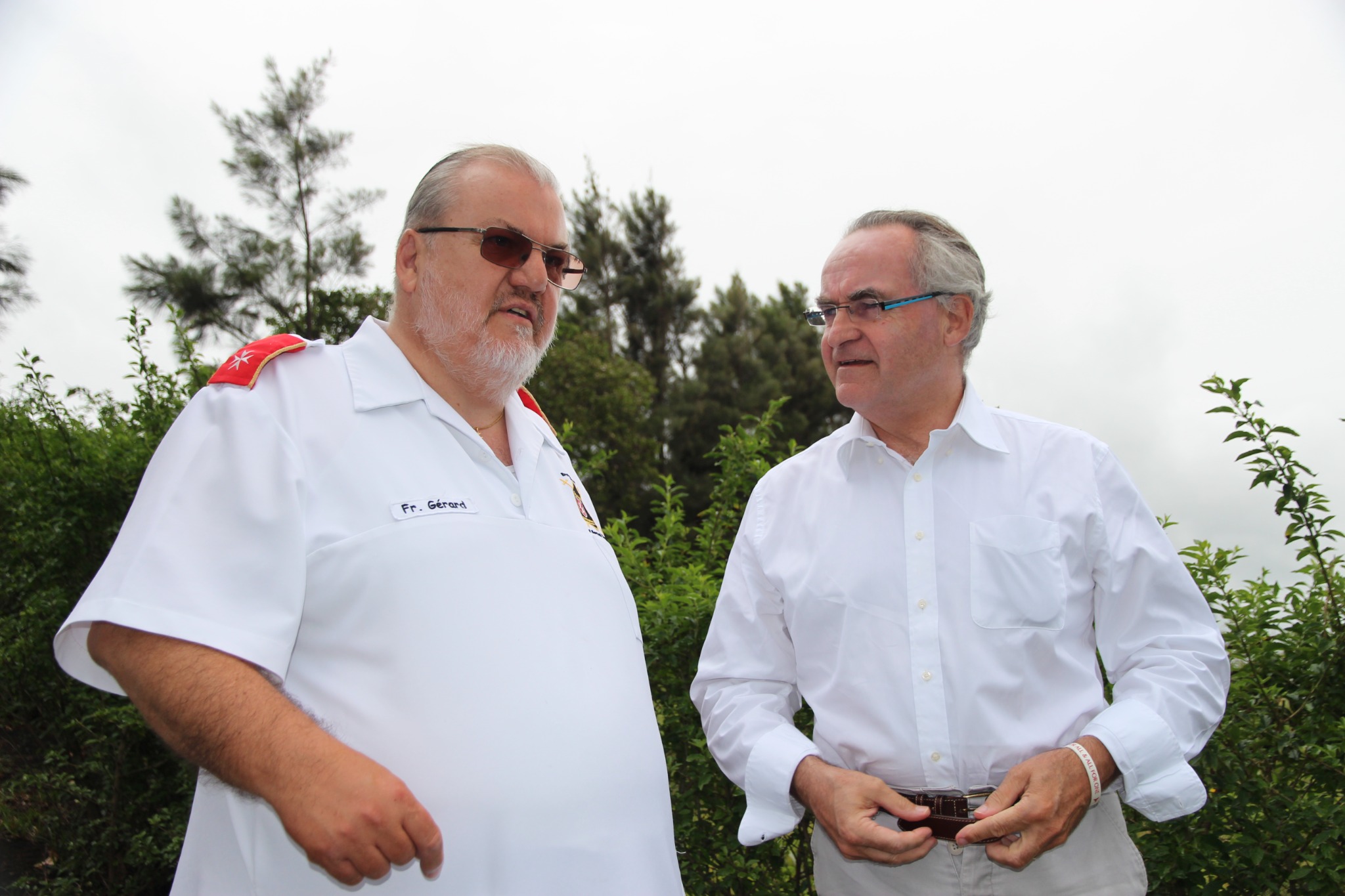 Dominique Prince de La Rochefoucauld-Montbel with Father Gérard on 26 October 2017