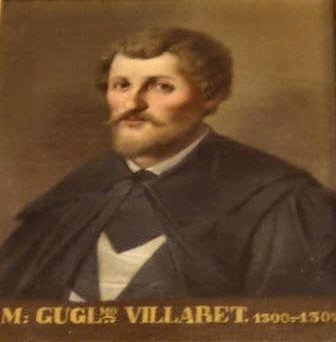 Portrait of Guillaume de Villaret with original inscription