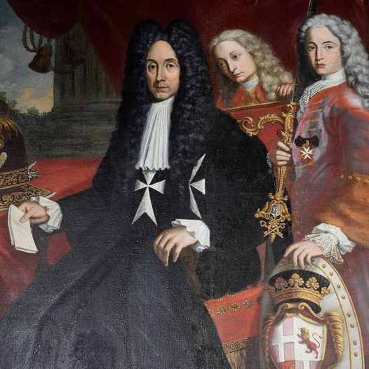 Painted group portrait of Antonio Manoel de Vilhena
