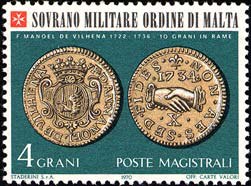 Coin postage stamp of Antonio Manoel de Vilhena