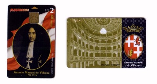 Illustrated commemorative card of Antonio Manoel de Vilhena
