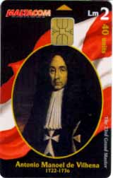 Illustrated portrait card of Antonio Manoel de Vilhena
